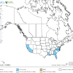 Tropical Spiderwort Locations in North America